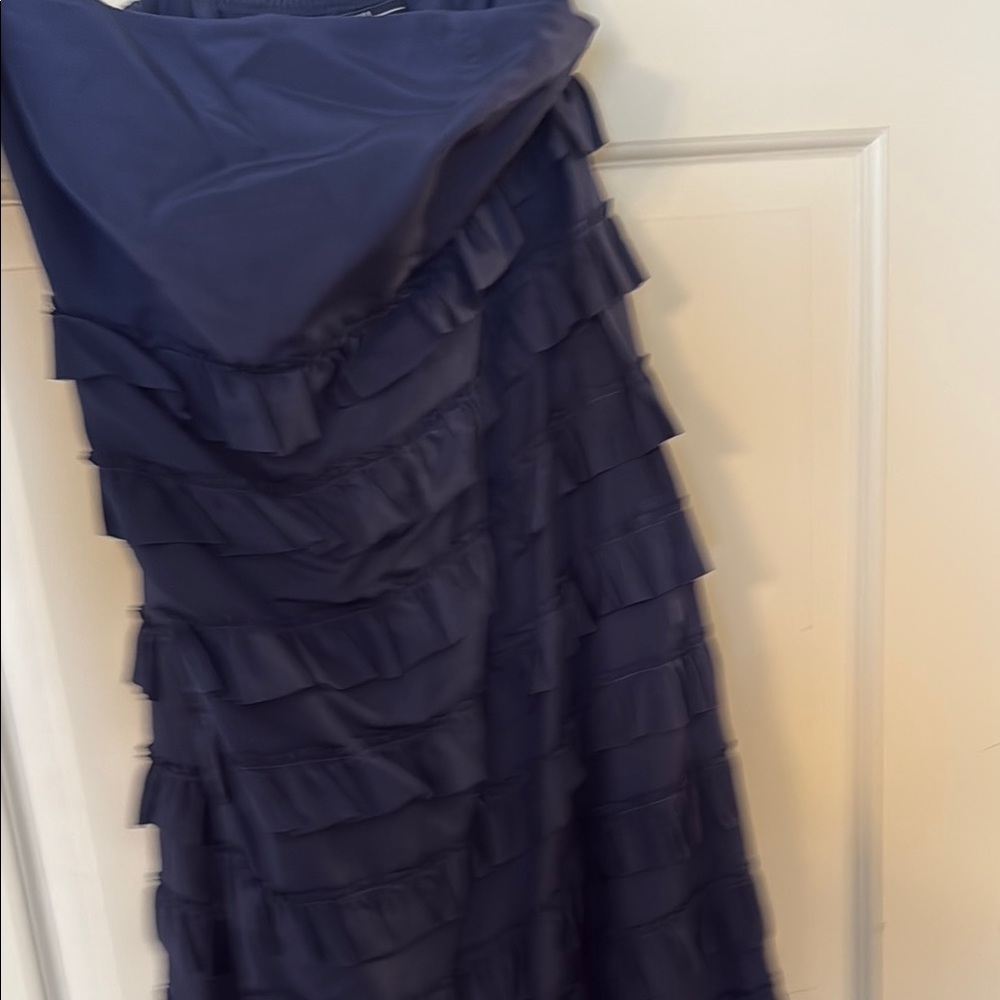 Elegant Navy Ruffle dress. Gap